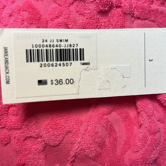 Janie and Jack 100048640 Floral Terry Jacquard Top Pink NWT size 3 - Picture 4 of 7